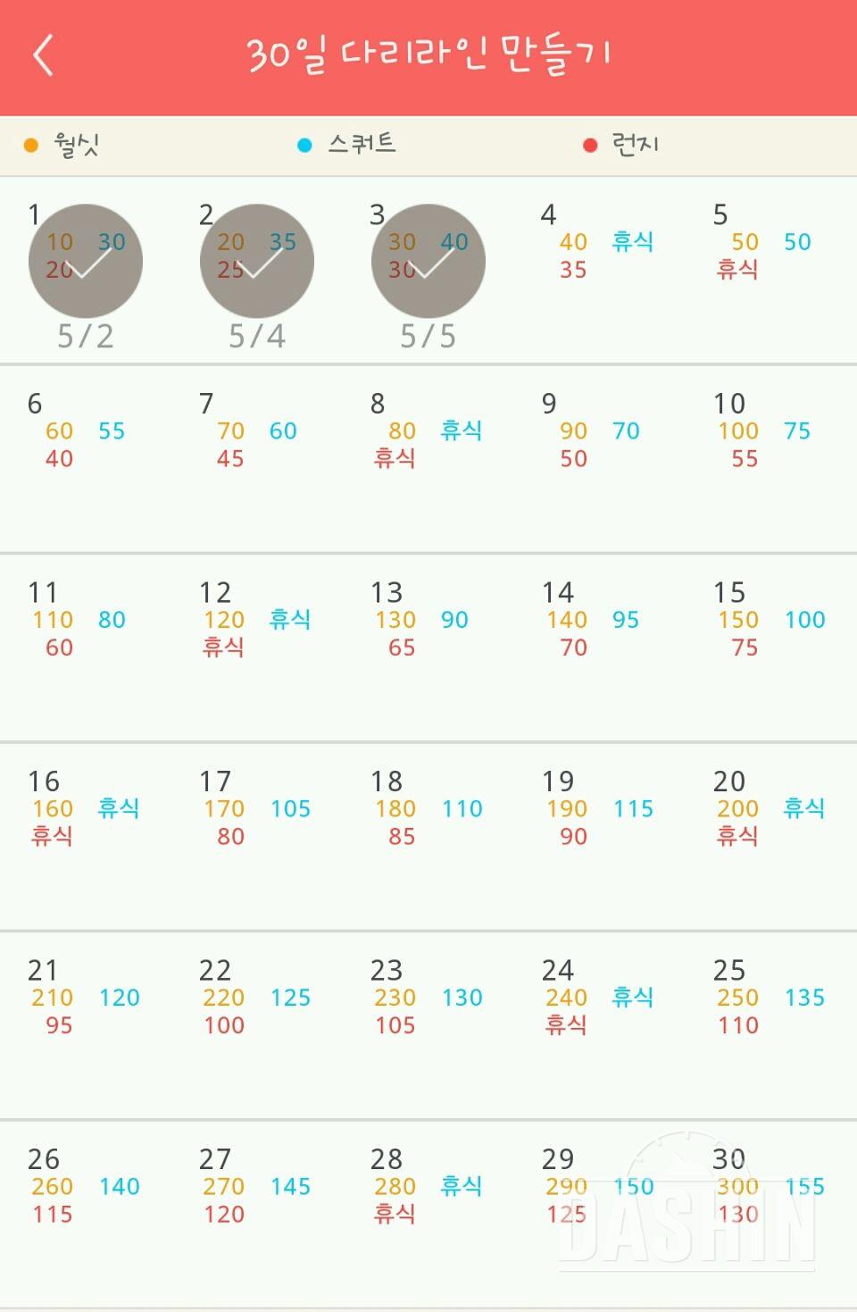 5.4 30일 다리라인 만들기 3일차 성공!