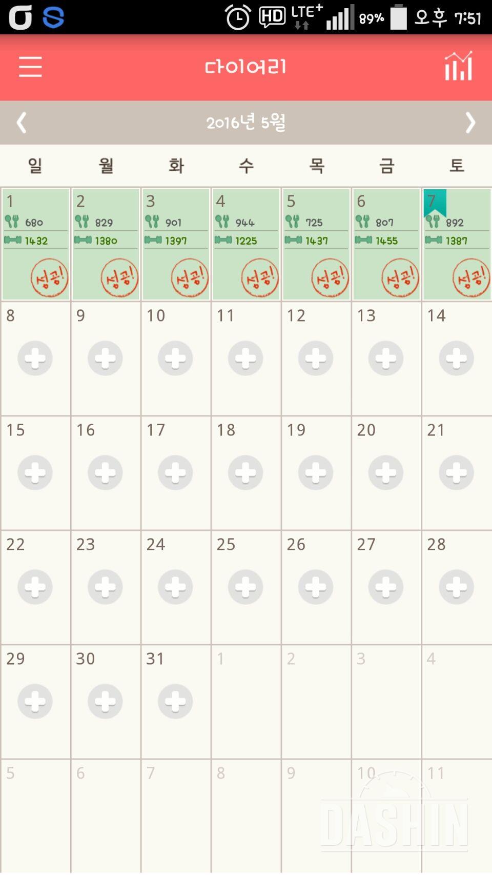 30일 1,000kcal 식단 17일차 성공!