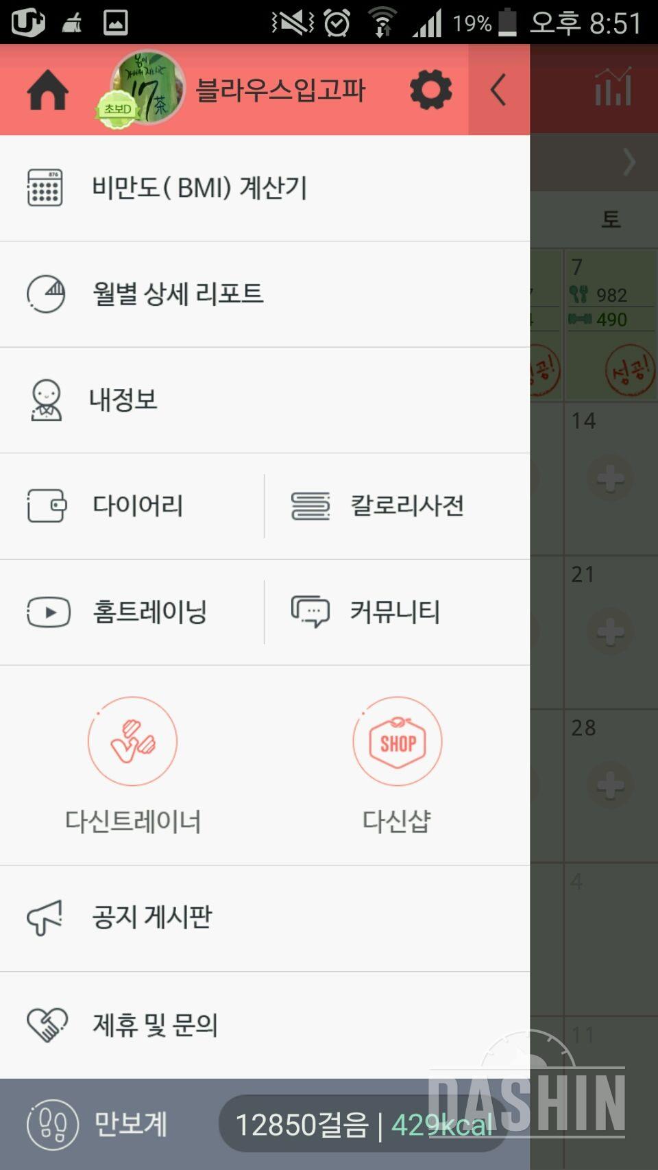 30일 만보 걷기 17일차 성공!