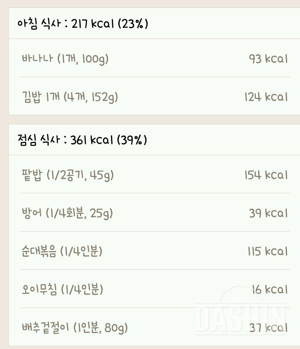 05월 10일 (음식 923kcal, 운동 172kcal)