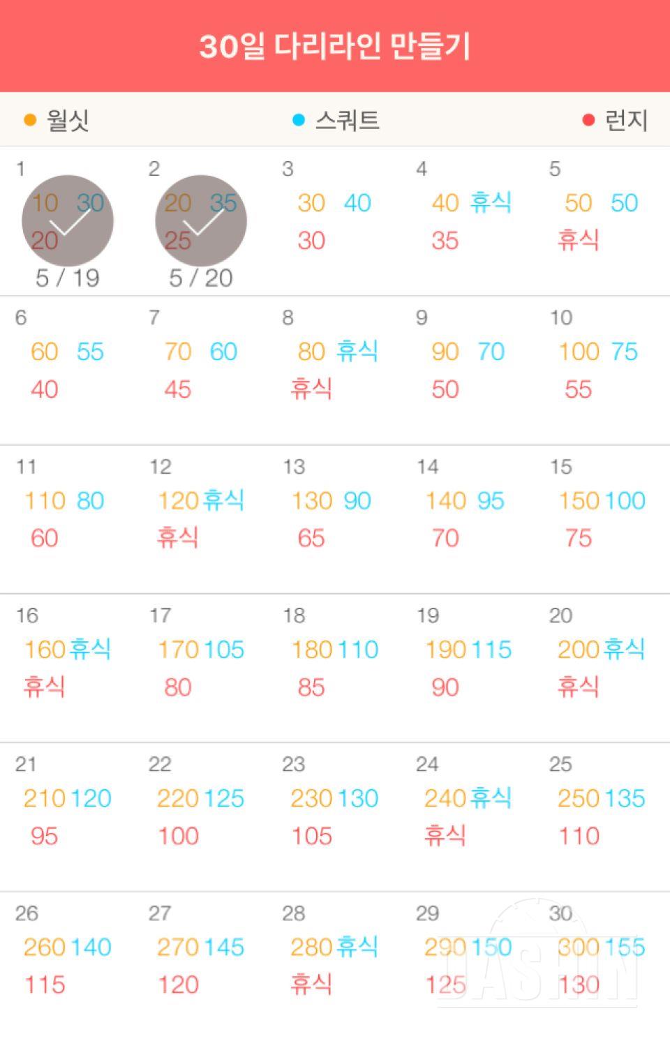 30일 다리라인 만들기 2일차 성공!