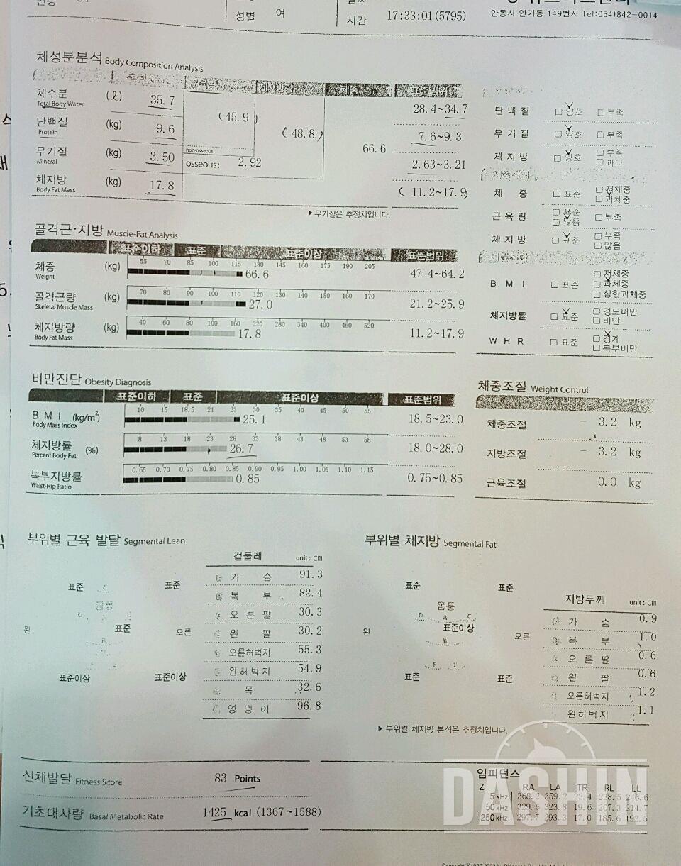 근육이 빠졌어요  상담좀  해주세요