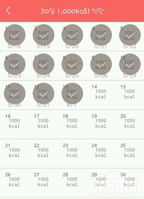 30일 1,000kcal 식단 43일차 성공!