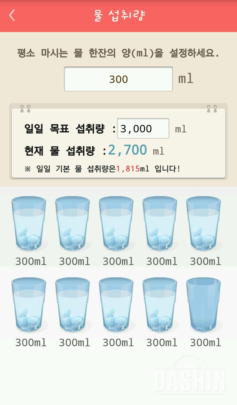 30일 하루 2L 물마시기 5일차 성공!