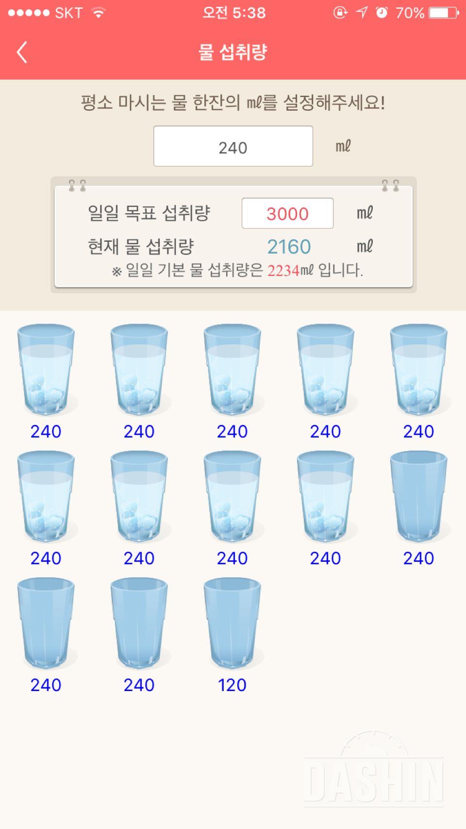 30일 하루 2L 물마시기 6일차 성공!