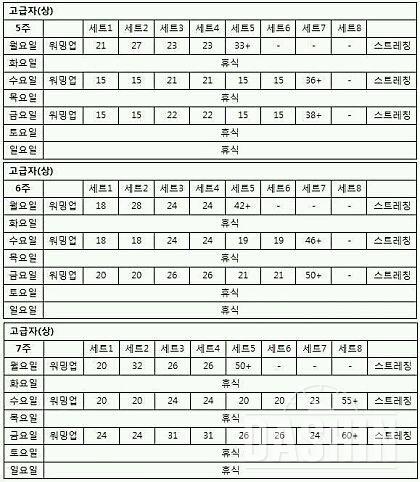 팔굽혀펴기 7주 도전!