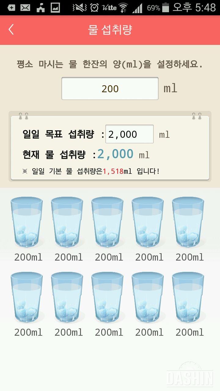 30일 하루 2L 물마시기 28일차 성공!