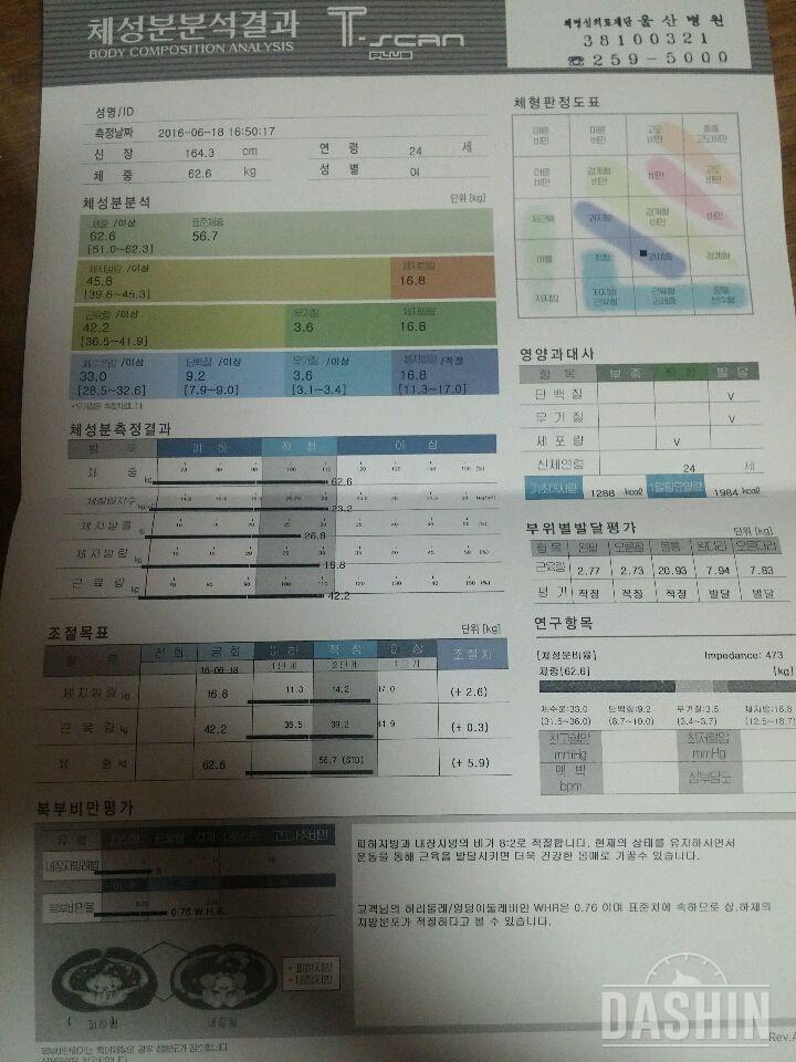 다신5기 1. 전신사진&인바디&사이즈입니다