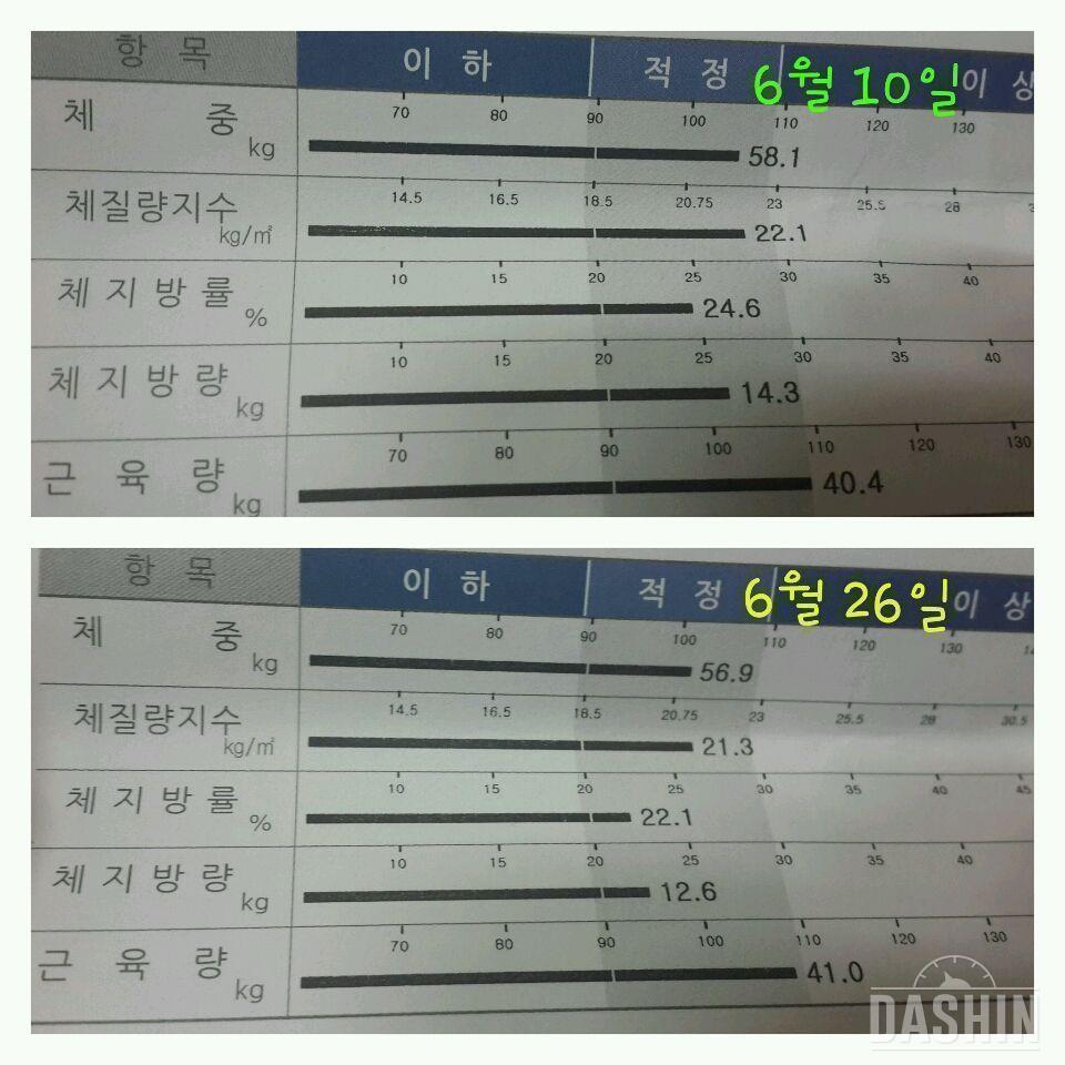 근육량41kg유지(-5.5kg)&만보후기(2nd)