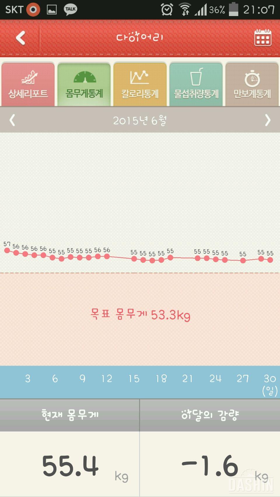 6월한달 열심히 했어요^^  응원해 주세요