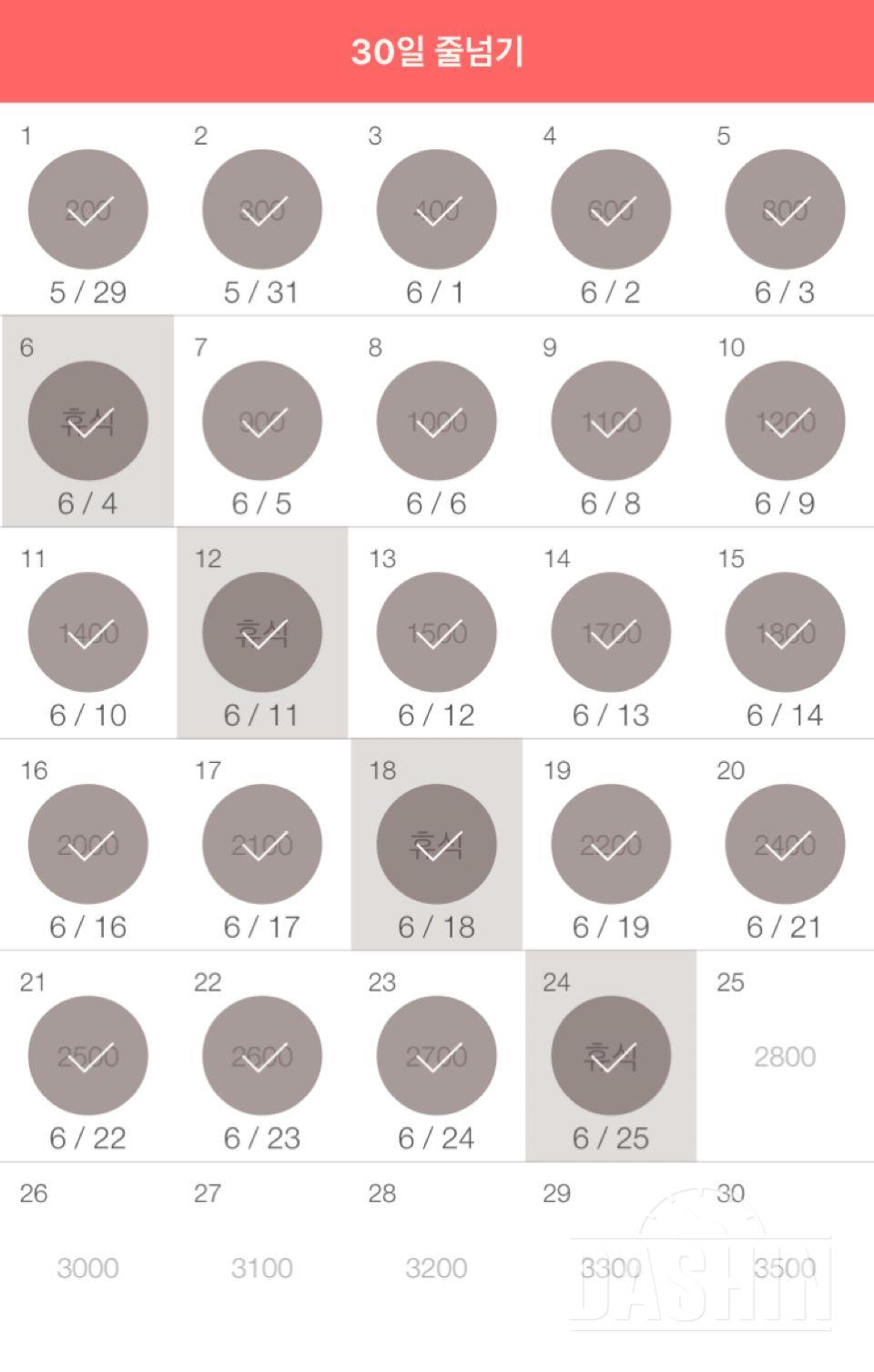 30일 줄넘기 24일차 성공!