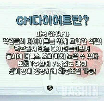 GM 다이어트 식단