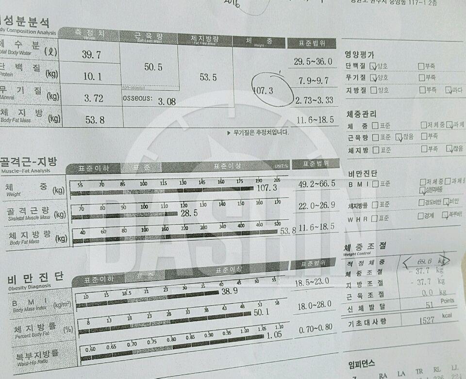 다이어트 96일차 중간 인바디!