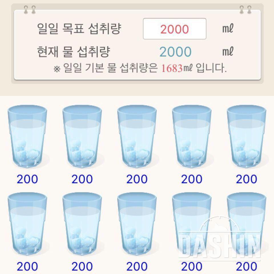 30일 하루 2L 물마시기 38일차 성공!