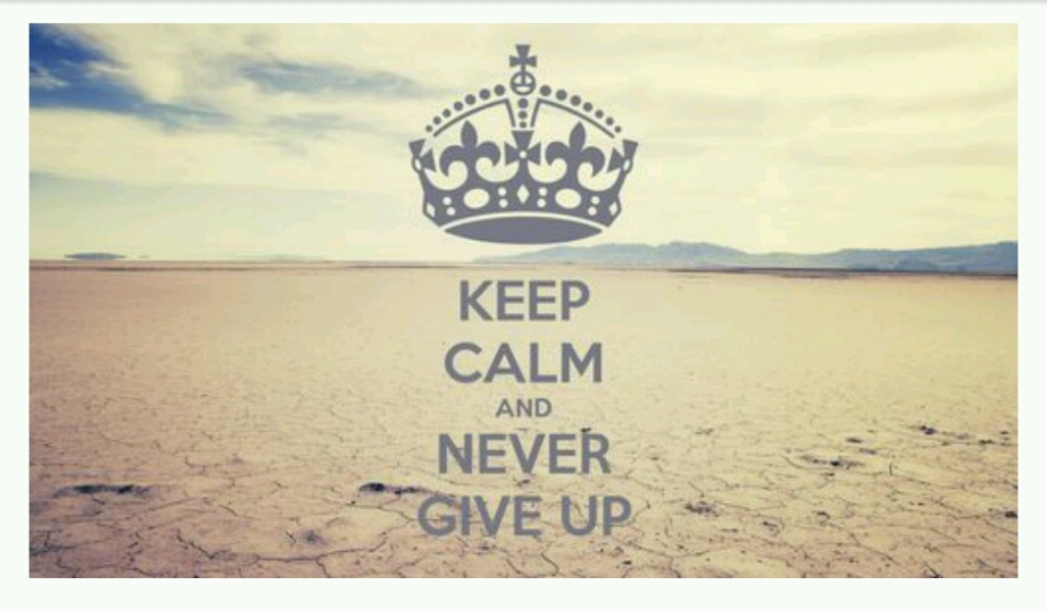 never give up