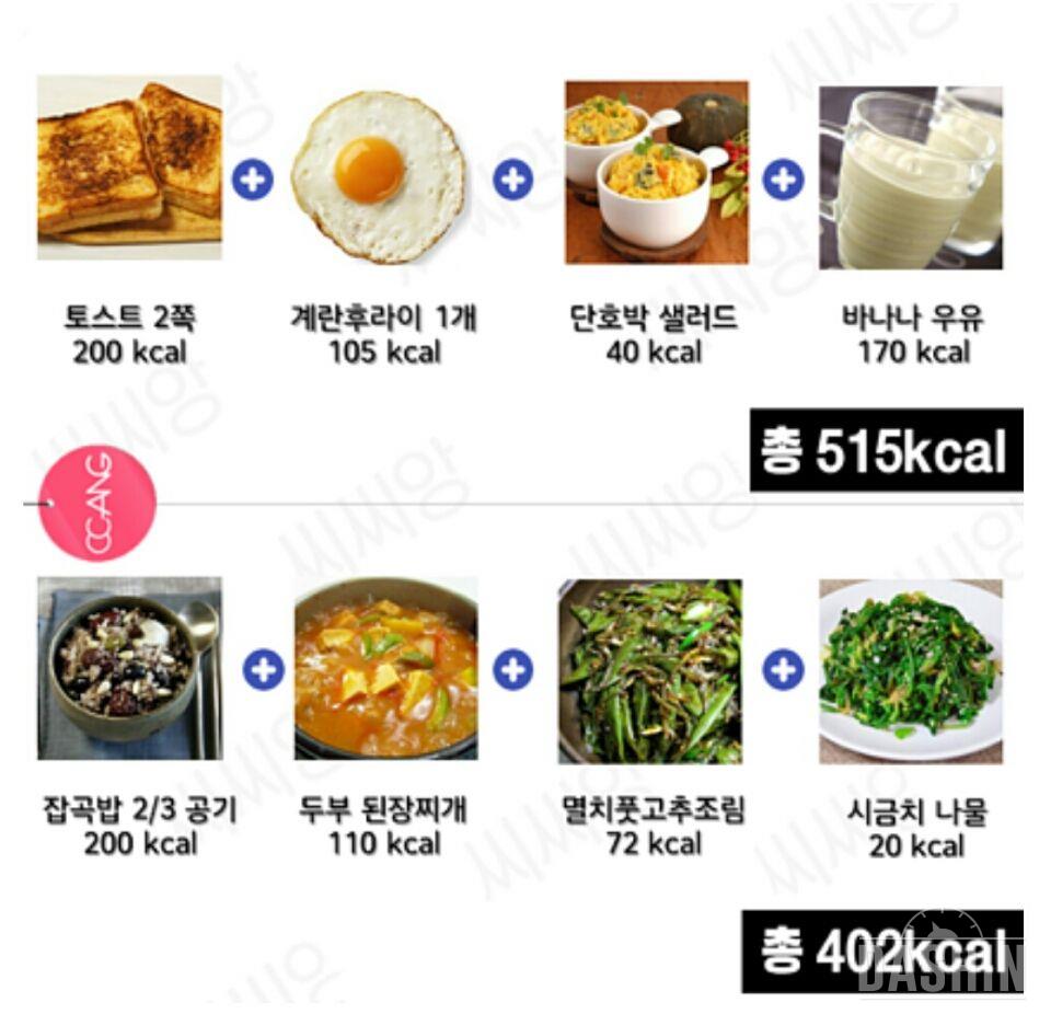 한 끼 500kcal 기준인 다이어트 식단