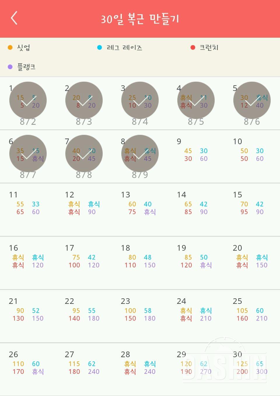 30일 복근 만들기 38일차 성공!