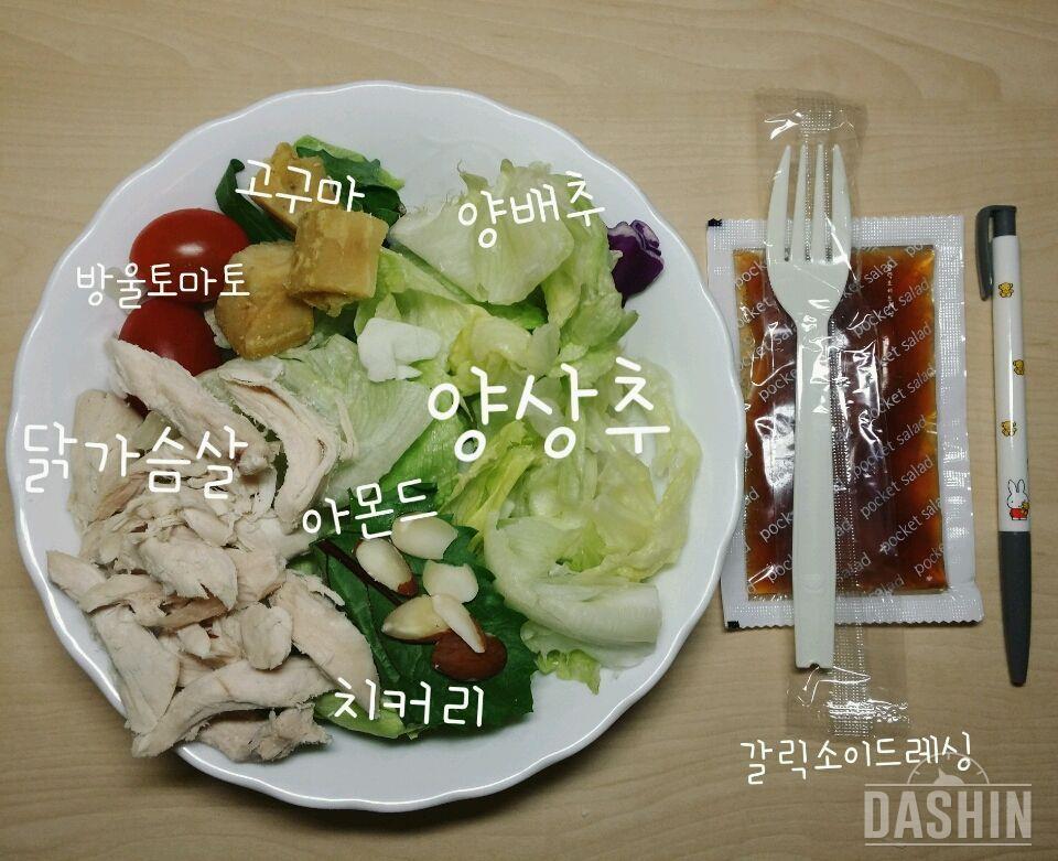 [1일]포켓, 닭가슴살샐러드 개봉기