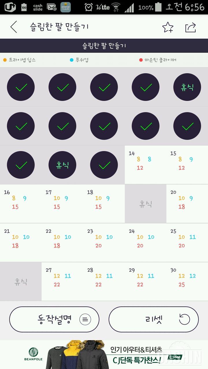 슬림한팔 13일