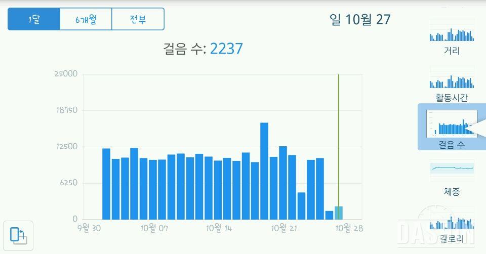 30일 만보 26일 (10.27) = 실패