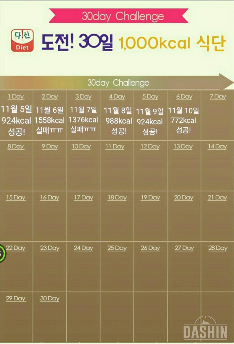 2차-6일 772kcal 성공!