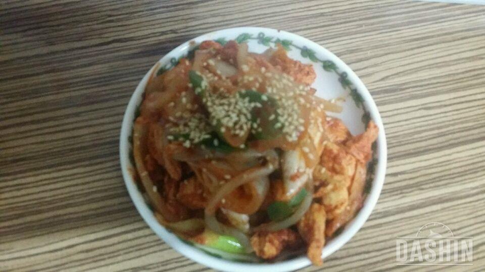 오늘 점심 곤약 닭갈비ㅎㅎ