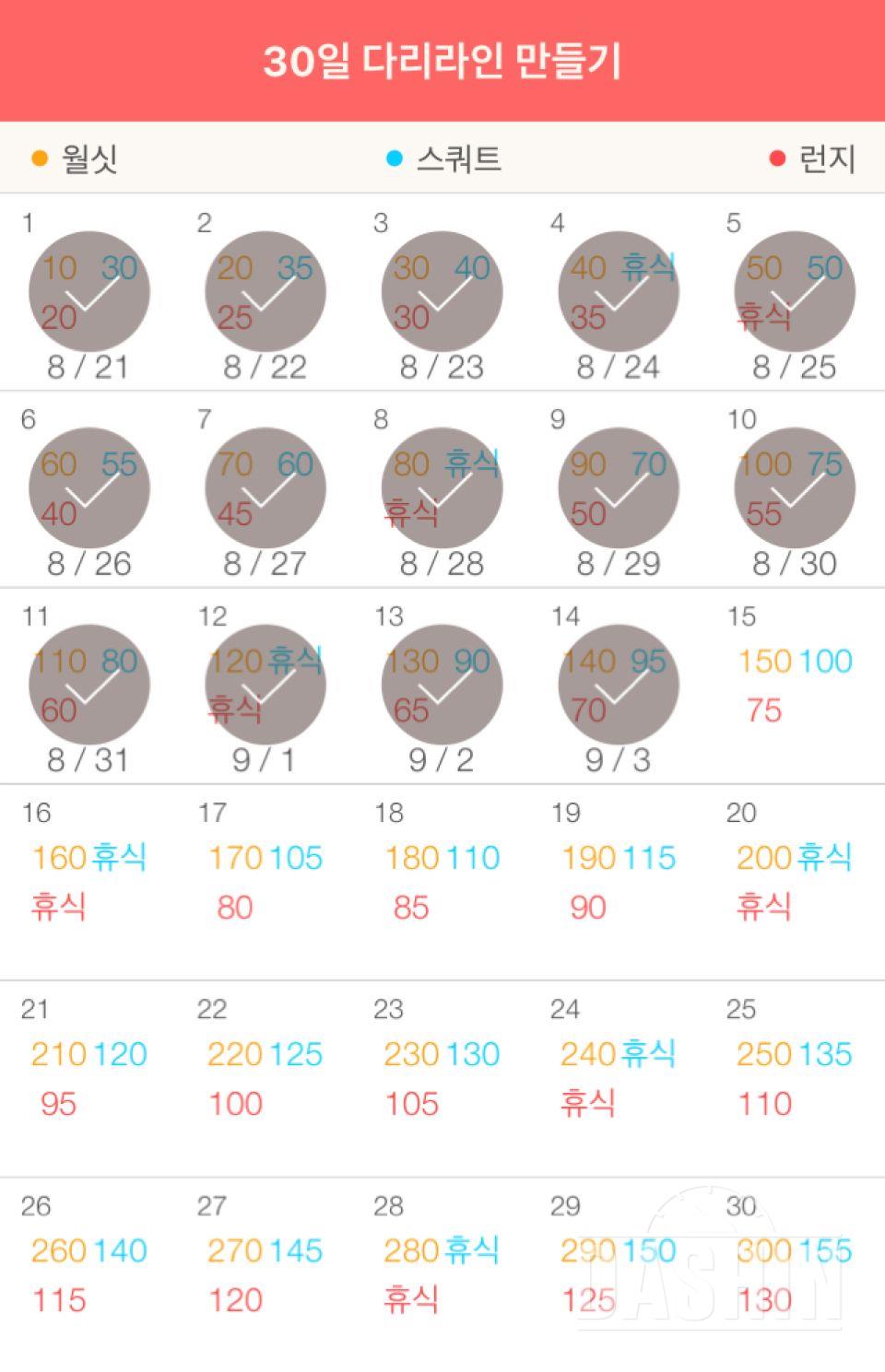 30일 다리라인 만들기 14일차 성공!