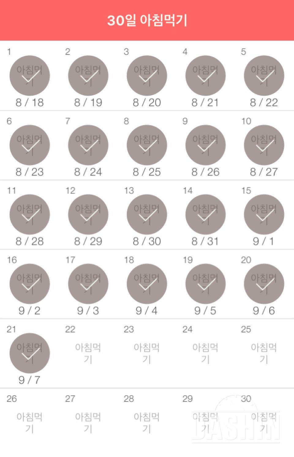 30일 아침먹기 81일차 성공!