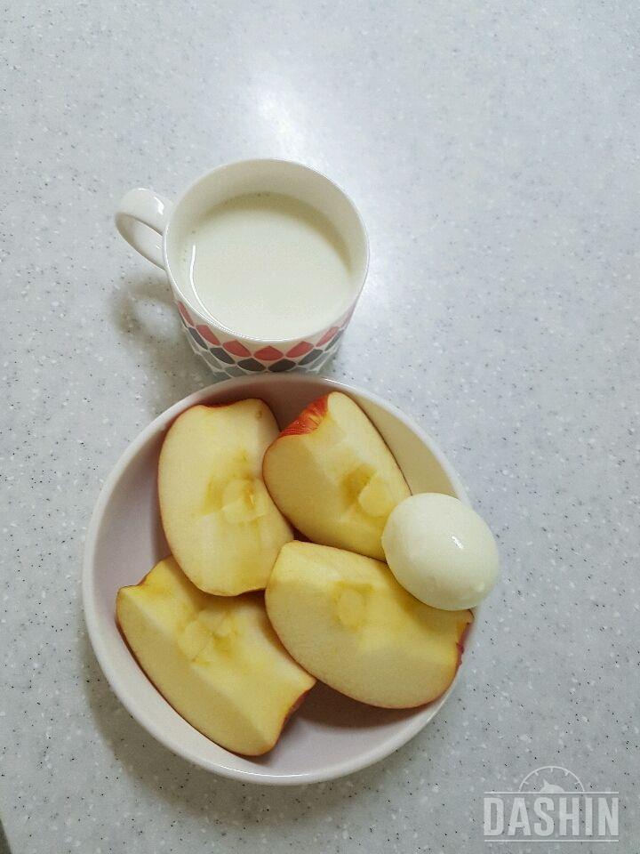 아침운동후 아침식사