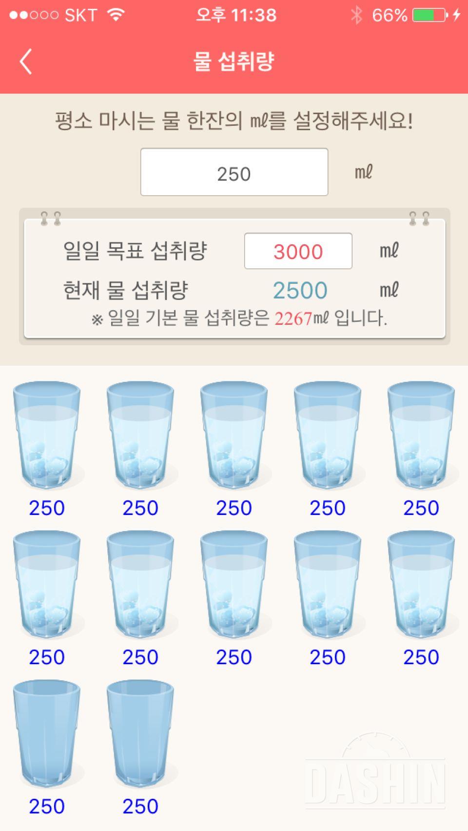 30일 하루 2L 물마시기 26일차 성공!