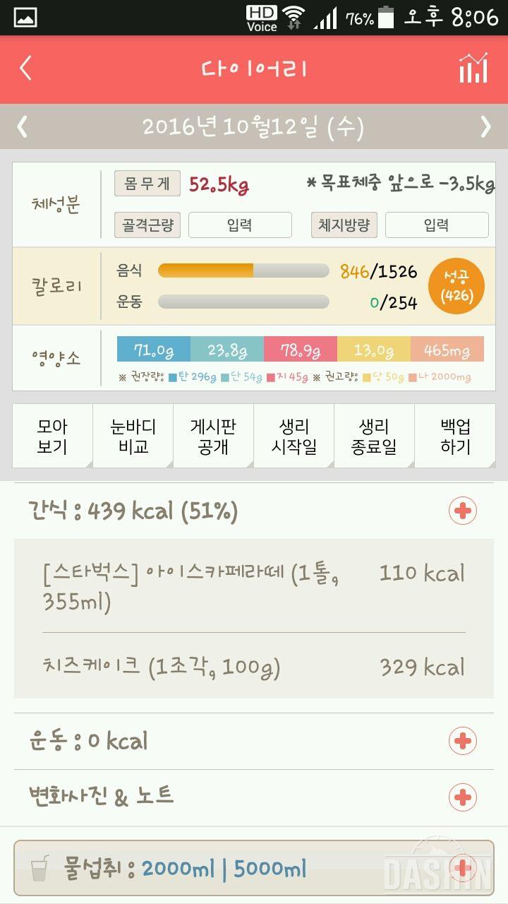 30일 하루 2L 물마시기 36일차 성공!