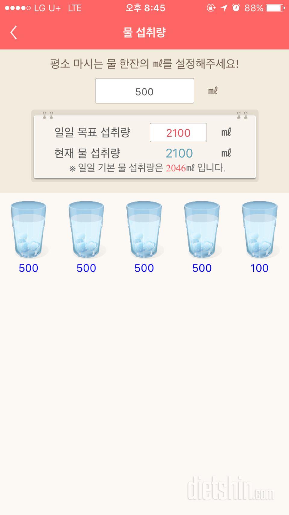 30일 하루 2L 물마시기 13일차 성공!