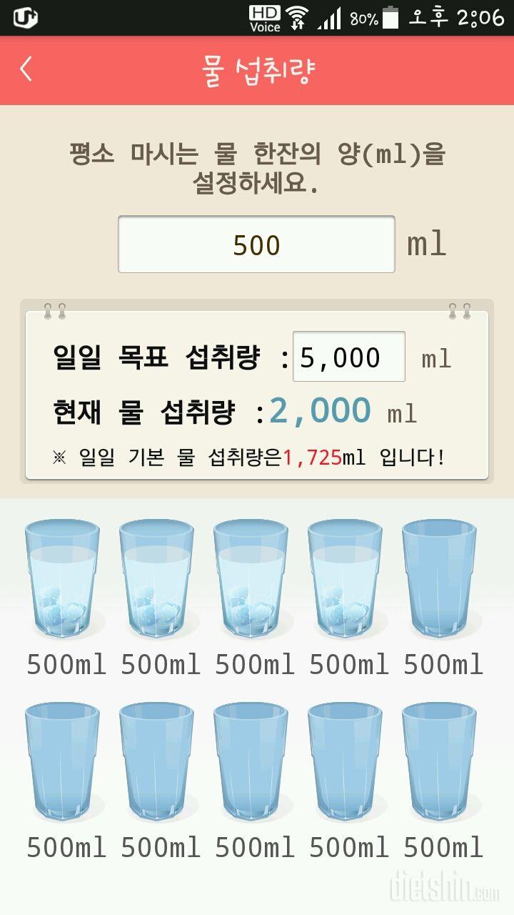 30일 하루 2L 물마시기 47일차 성공!