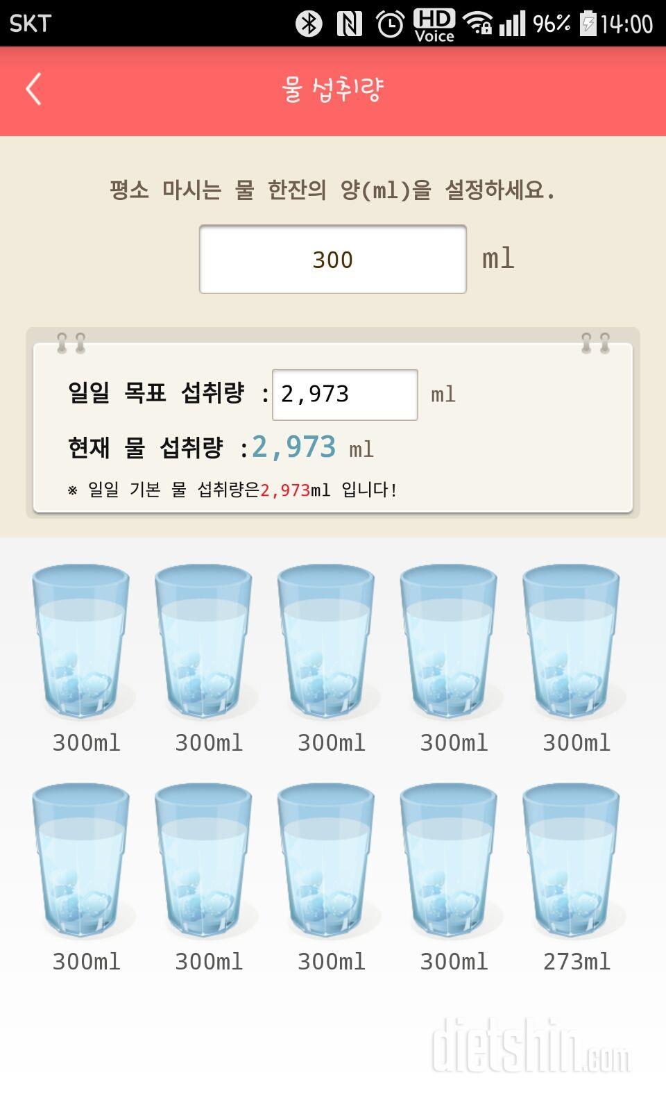 30일 하루 2L 물마시기 2일차 성공!