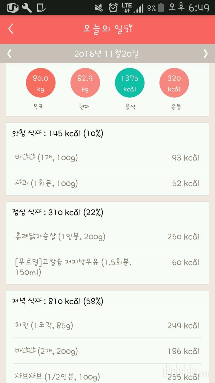 오늘 좀 많이 먹었네용