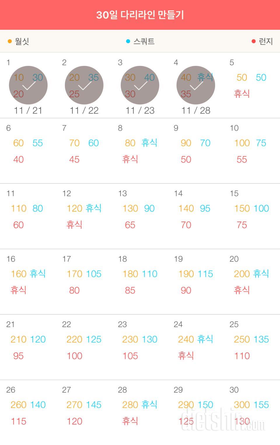 30일 다리라인 만들기 4일차 성공!