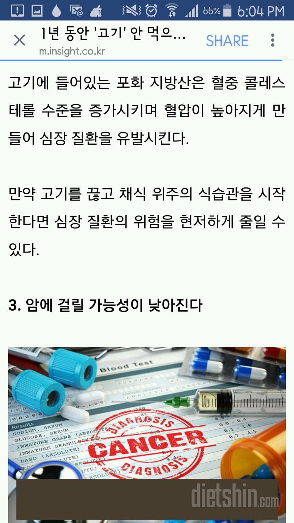 고기를 1년동안 안 먹으면 일어나는 변화