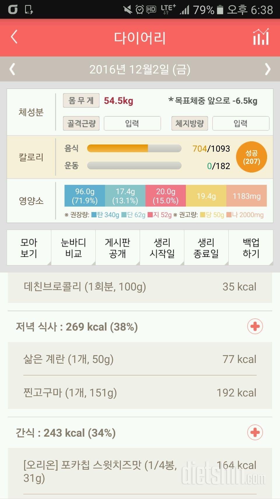 30일 야식끊기 7일차 성공!