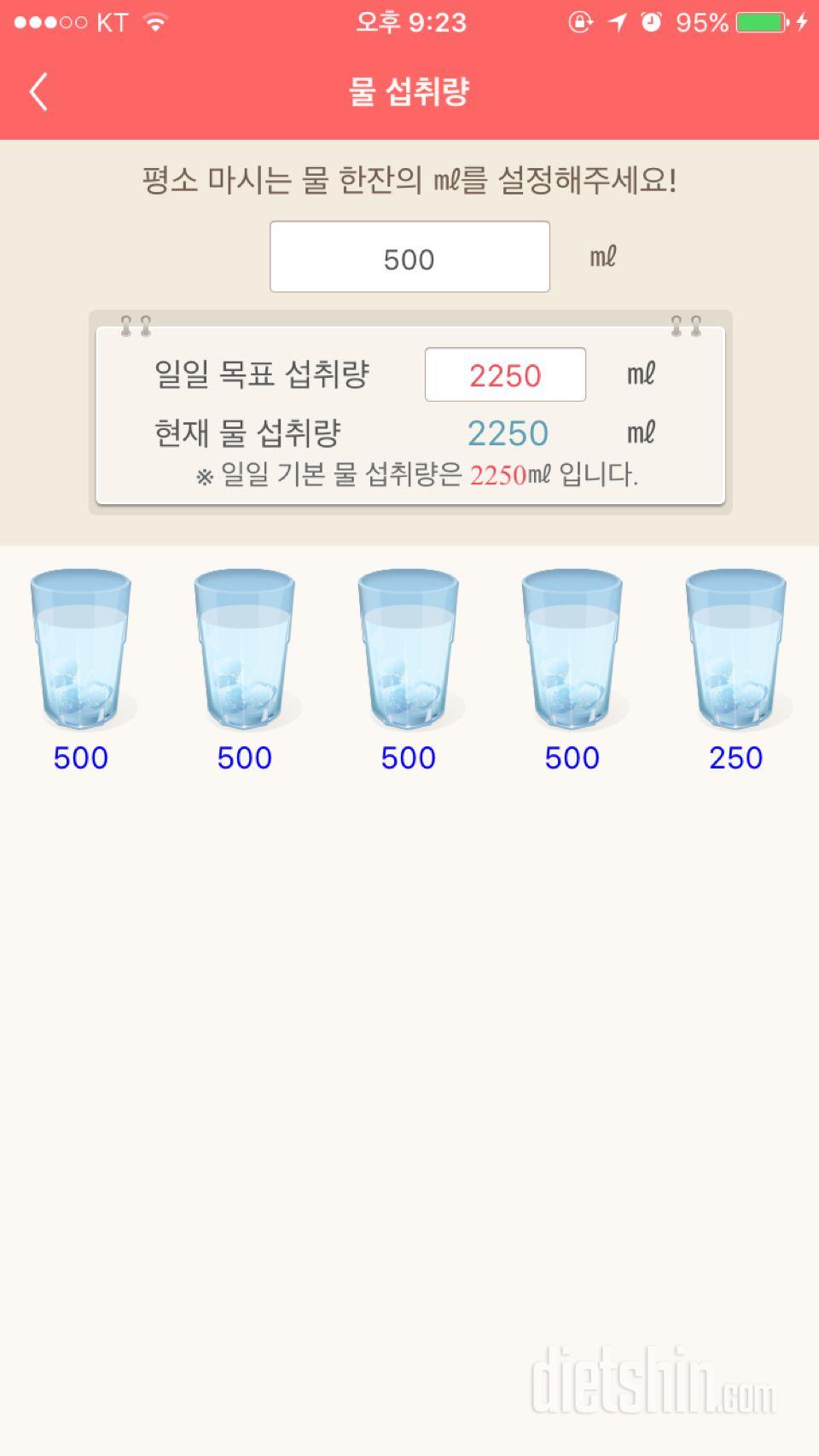 30일 하루 2L 물마시기 13일차 성공!