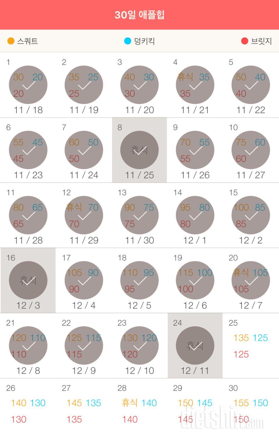 30일 애플힙 24일차 성공!