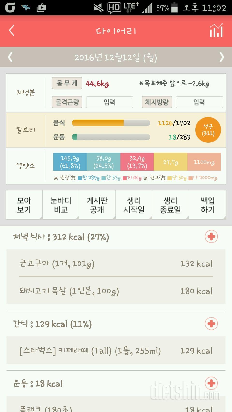 30일 야식끊기 12일차 성공!