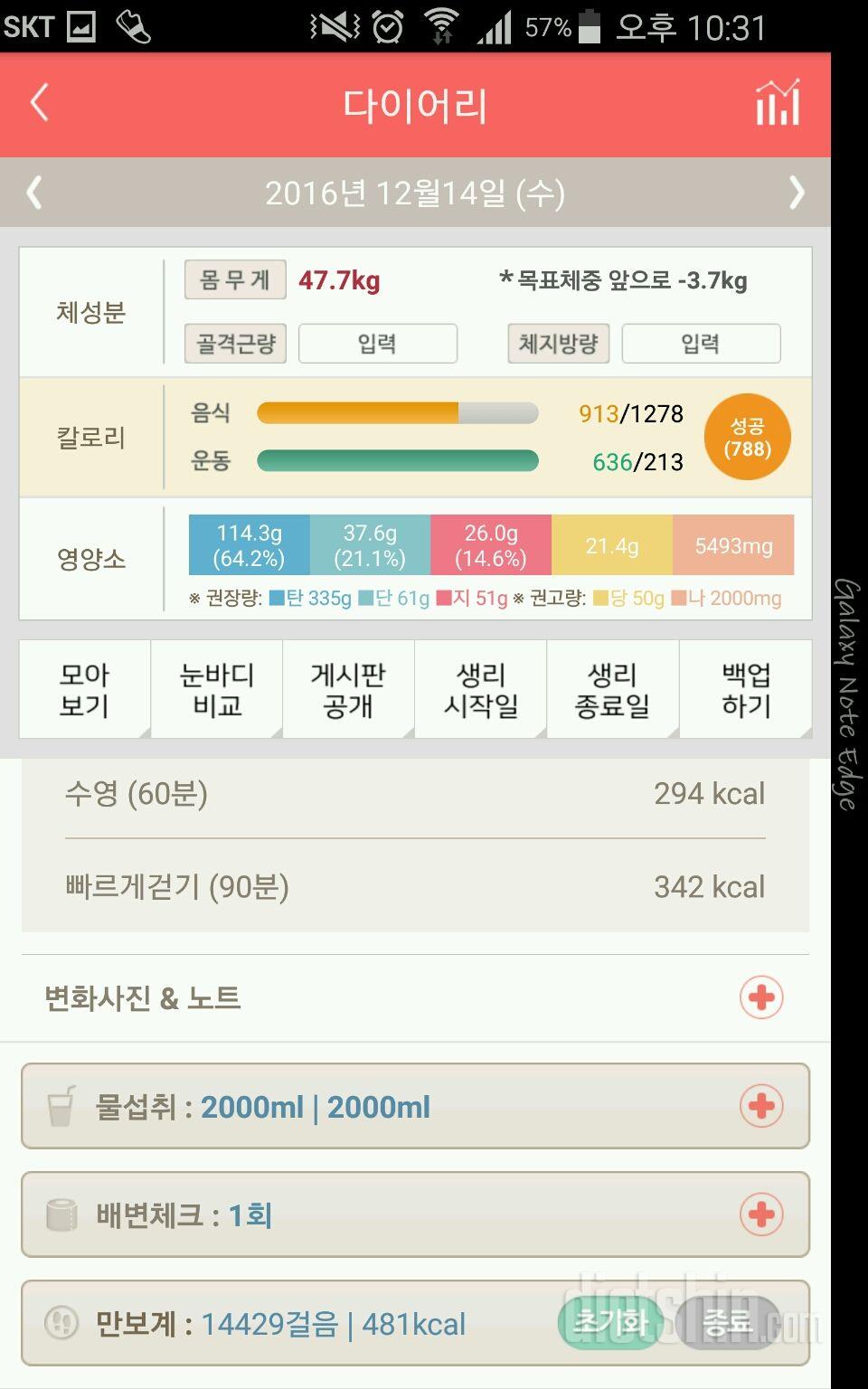 30일 하루 2L 물마시기 19일차 성공!