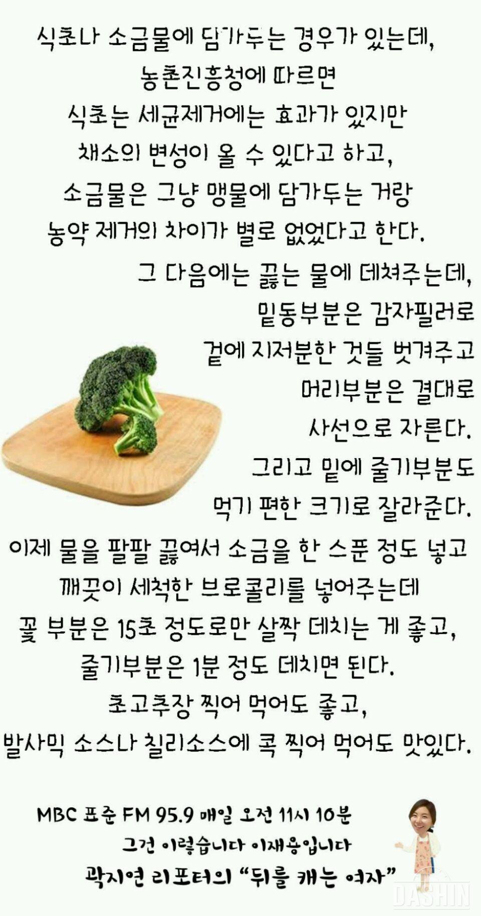 브로콜리 올바른 세척법