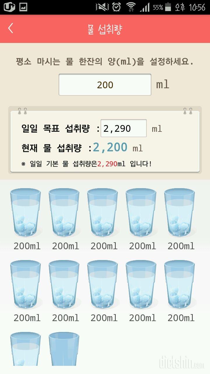 30일 하루 2L 물마시기 5일차 성공!