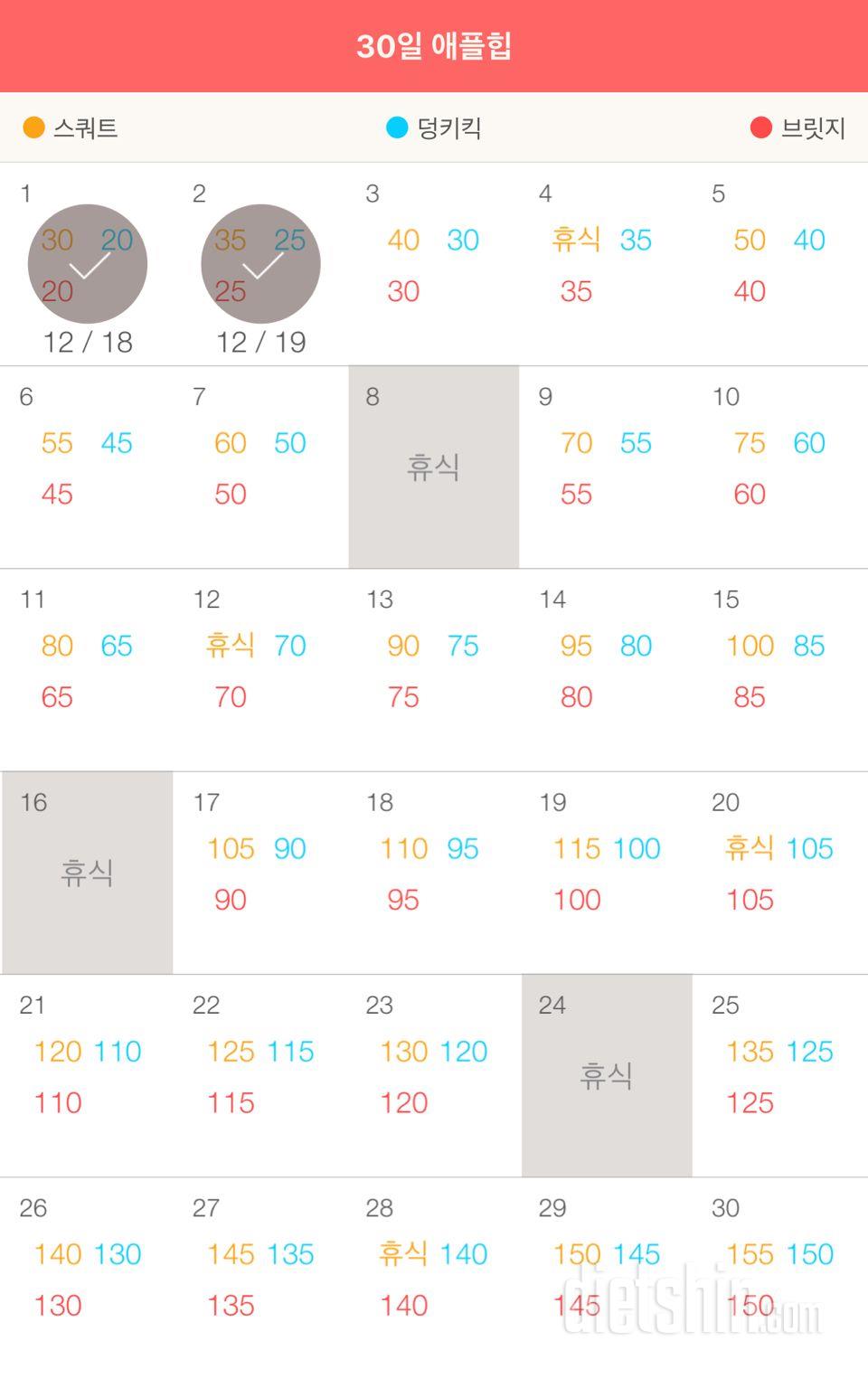 30일 애플힙 32일차 성공!