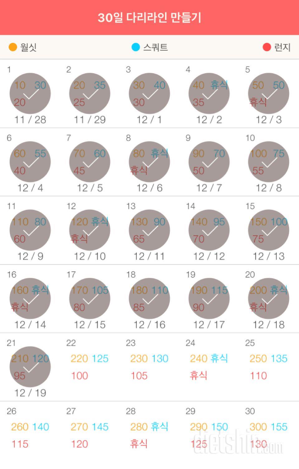 30일 다리라인 만들기 21일차 성공!