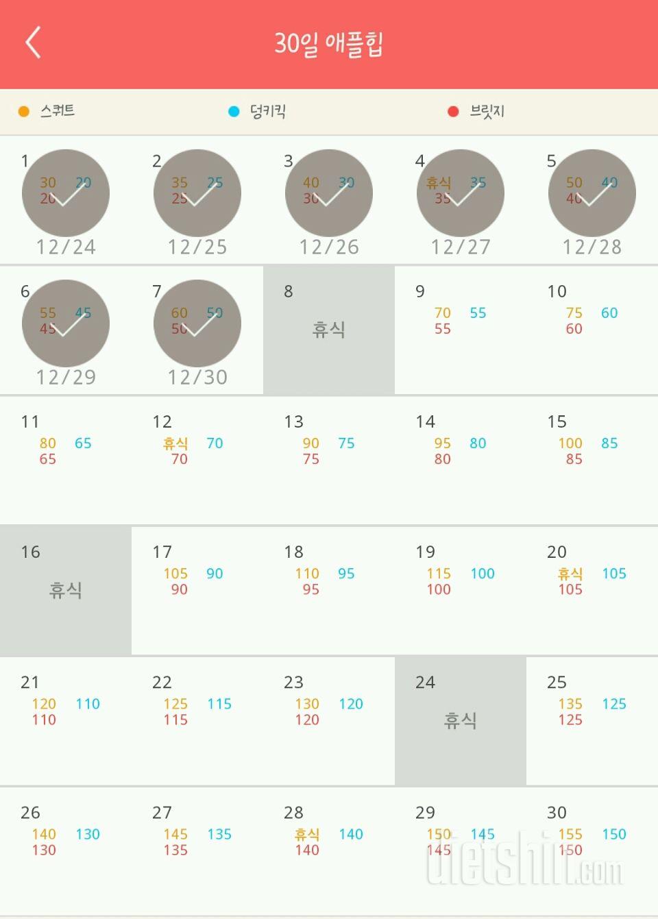 30일 애플힙 37일차 성공!