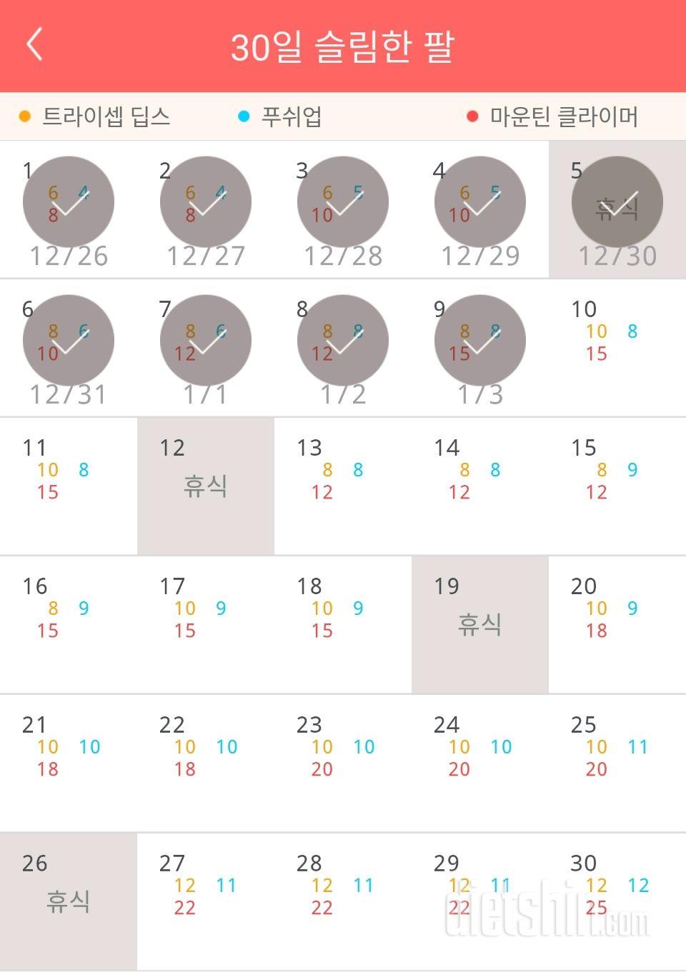 30일 슬림한 팔 39일차 성공!