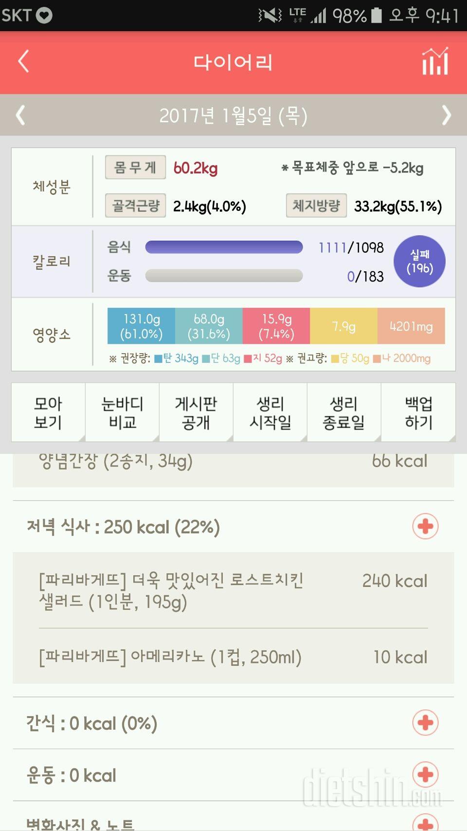 30일 야식끊기 2일차 성공!