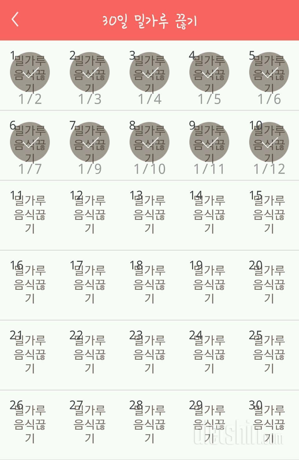 30일 밀가루 끊기 10일차 성공!